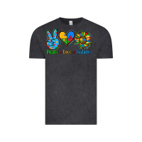 Vintage Black peace love autism Vintage Tee - AdoDesignShop