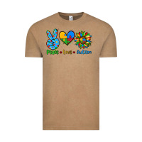 Vintage Coffee peace love autism Vintage Tee - AdoDesignShop