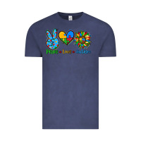 Vintage Denim peace love autism Vintage Tee - AdoDesignShop