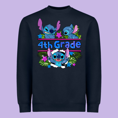 Preview Flower Stitch 4 Th Grade Heavyweight Sweatshirt Designed By Adodesignshop