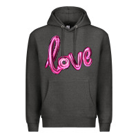 Charcoal Heather valentine's day love balloon Premium Hoodie - RanaPortraitStore