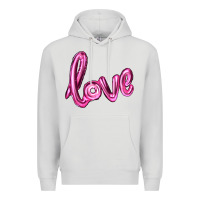 Dove Grey valentine's day love balloon Premium Hoodie - RanaPortraitStore