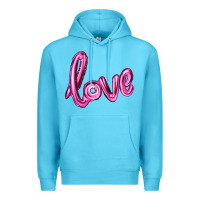 Ocean Blue valentine's day love balloon Premium Hoodie - RanaPortraitStore