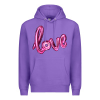 Purple valentine's day love balloon Premium Hoodie - RanaPortraitStore