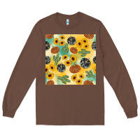 Chestnut leopard pumpkin cactus sunflower seamless Long Sleeve Tee - AdoDesignShop