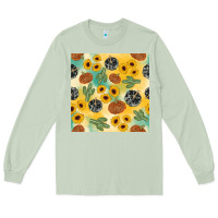 Matcha leopard pumpkin cactus sunflower seamless Long Sleeve Tee - AdoDesignShop