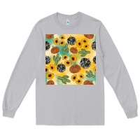 Moon Dust leopard pumpkin cactus sunflower seamless Long Sleeve Tee - AdoDesignShop