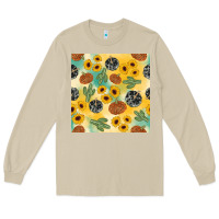 Mushroom leopard pumpkin cactus sunflower seamless Long Sleeve Tee - AdoDesignShop