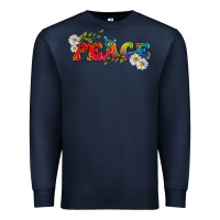 Navy Lgbtq Peace With Daisy Premium Sweatshirt - BundleAndBundleShop