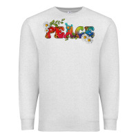 Oatmeal Heather Lgbtq Peace With Daisy Premium Sweatshirt - BundleAndBundleShop