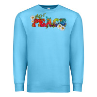 Ocean Blue Lgbtq Peace With Daisy Premium Sweatshirt - BundleAndBundleShop