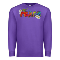 Purple Lgbtq Peace With Daisy Premium Sweatshirt - BundleAndBundleShop