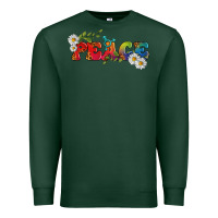 Sports Green Lgbtq Peace With Daisy Premium Sweatshirt - BundleAndBundleShop