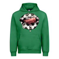 Emerald Soccer lips Urban Hoodie - HowdyJamesFarm