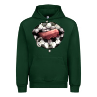 Foreset Green Soccer lips Urban Hoodie - HowdyJamesFarm
