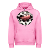 Fuchsia Pink Soccer lips Urban Hoodie - HowdyJamesFarm