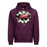 Mauve Wine Soccer lips Urban Hoodie - HowdyJamesFarm