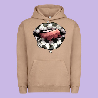 Soccer Lips Urban Hoodie Designed By Howdyjamesfarm