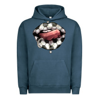 Pigment Midnight Navy Soccer lips Urban Hoodie - HowdyJamesFarm