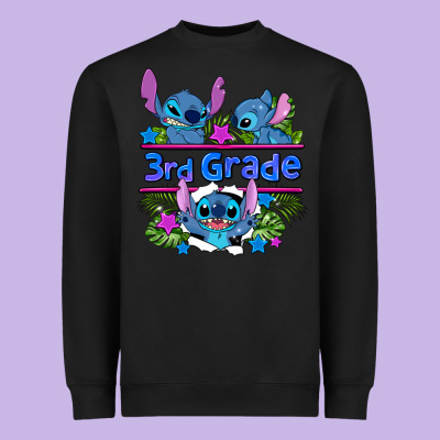 Preview Flower Stitch 3rd Grade Heavyweight Sweatshirt Designed By Adodesignshop