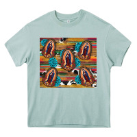 Arona serape gemstone glitter cowhide lady of guadalupe Heavy Core Tee - RanaPortraitStore