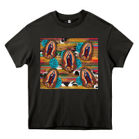 Asphalt serape gemstone glitter cowhide lady of guadalupe Heavy Core Tee - RanaPortraitStore