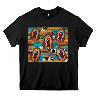 Black serape gemstone glitter cowhide lady of guadalupe Heavy Core Tee - RanaPortraitStore