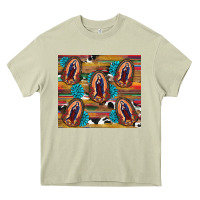 Mossy serape gemstone glitter cowhide lady of guadalupe Heavy Core Tee - RanaPortraitStore