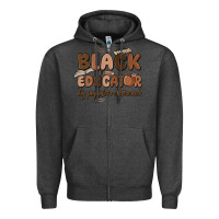 Charcoal Heather black educator by popular demand Zipper Hoodie - MaliasSmallBusiness