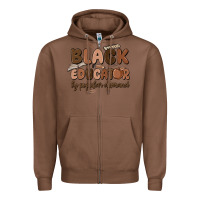 Chestnut black educator by popular demand Zipper Hoodie - MaliasSmallBusiness