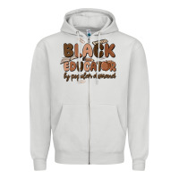 Dove Grey black educator by popular demand Zipper Hoodie - MaliasSmallBusiness