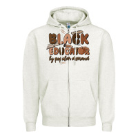 Oatmeal Heather black educator by popular demand Zipper Hoodie - MaliasSmallBusiness