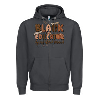Smoke black educator by popular demand Zipper Hoodie - MaliasSmallBusiness