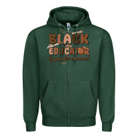 Sports Green black educator by popular demand Zipper Hoodie - MaliasSmallBusiness