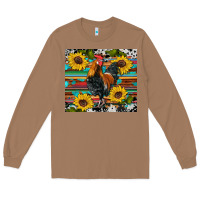 Toasted Coconut western coop animals rooster sunflowers cowhide wooden serape glitter Long Sleeve Tee - Artiststas