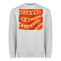 Heather Grey orange glitter heart Heavyweight Sweatshirt - JahusDesignShop