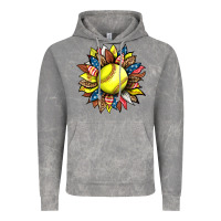 Cloud Rock softball sunflower Vintage Hoodie - HRA Design Shop
