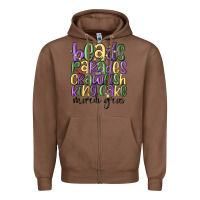 Chestnut beads parades crawfish king cake mardi gras Zipper Hoodie - MaliasSmallBusiness