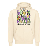 Sandshell beads parades crawfish king cake mardi gras Zipper Hoodie - MaliasSmallBusiness