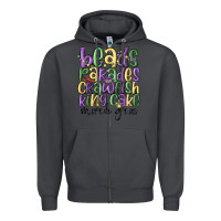 Smoke beads parades crawfish king cake mardi gras Zipper Hoodie - MaliasSmallBusiness
