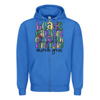True Royal beads parades crawfish king cake mardi gras Zipper Hoodie - MaliasSmallBusiness