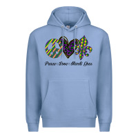 Colony Blue mardi gras love peace Premium Hoodie - Bettercallsaul