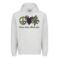 Dove Grey mardi gras love peace Premium Hoodie - Bettercallsaul