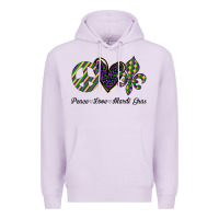 Lilac mardi gras love peace Premium Hoodie - Bettercallsaul