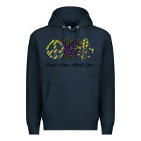 Navy mardi gras love peace Premium Hoodie - Bettercallsaul