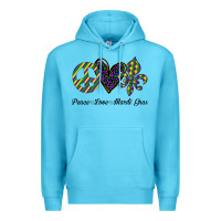 Ocean Blue mardi gras love peace Premium Hoodie - Bettercallsaul