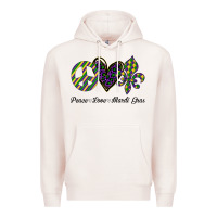 Pale Pink mardi gras love peace Premium Hoodie - Bettercallsaul