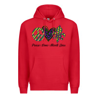 Red mardi gras love peace Premium Hoodie - Bettercallsaul