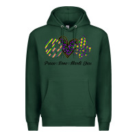 Sports Green mardi gras love peace Premium Hoodie - Bettercallsaul