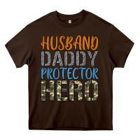 Chocolate Brown husband daddy protector hero Heavy Core Tee - Artiststas